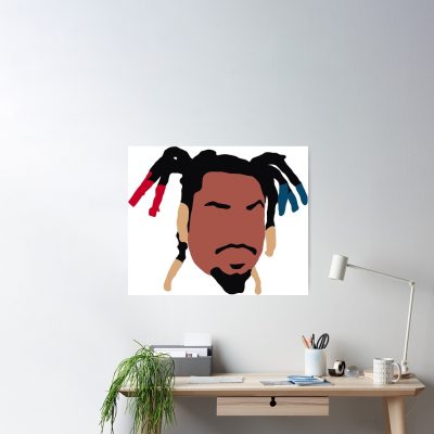 Denzel Curry Minimal Face Poster Official Denzel Curry Merch