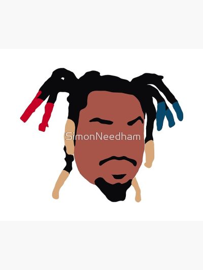 Denzel Curry Minimal Face Tapestry Official Denzel Curry Merch