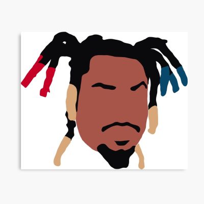 Denzel Curry Minimal Face Poster Official Denzel Curry Merch