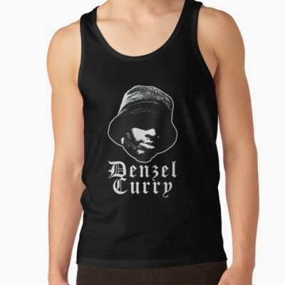 Denzel Curry Bucket Hat White With Name Tank Top Official Denzel Curry Merch