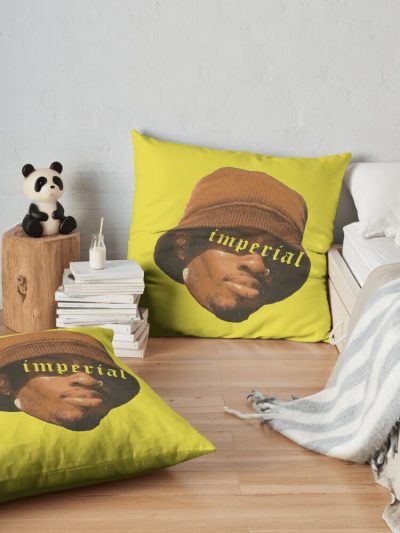 Denzel Curry Bucket Hat Imperial Throw Pillow Official Denzel Curry Merch