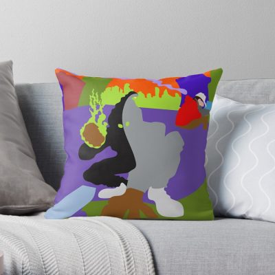 Denzel Curry Unlocked Minimal Album Cover Throw Pillow Official Denzel Curry Merch