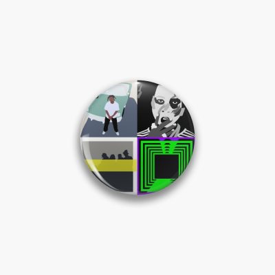 Denzel Curry Minimal Album Covers Pin Official Denzel Curry Merch