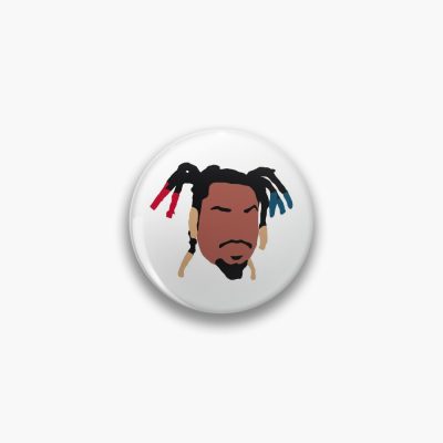 Denzel Curry Minimal Face Pin Official Denzel Curry Merch