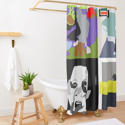 Denzel Curry Minimal Album Covers Shower Curtain Official Denzel Curry Merch
